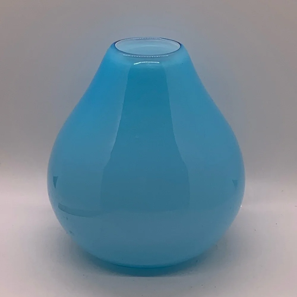 Crate & Barrel Cayman Aqua Blue Vase